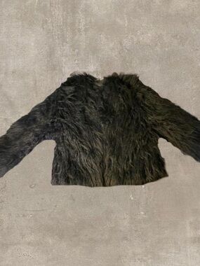 H&M Black Faux Fur Jacket